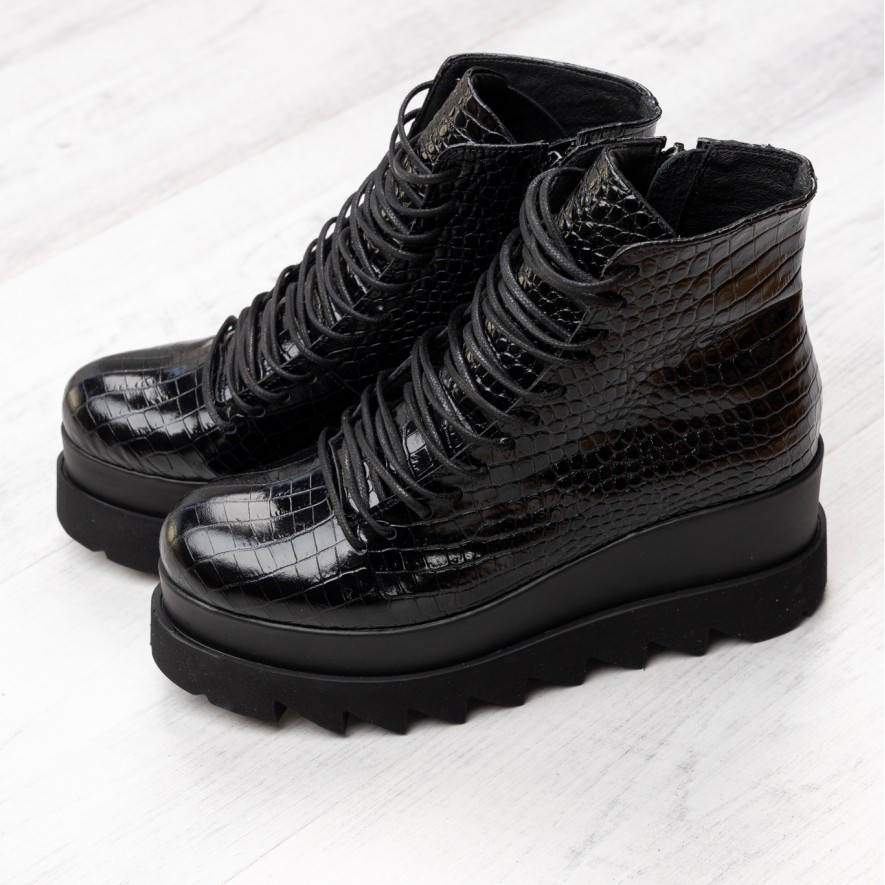   Ghete - Lyon - Croco Black 